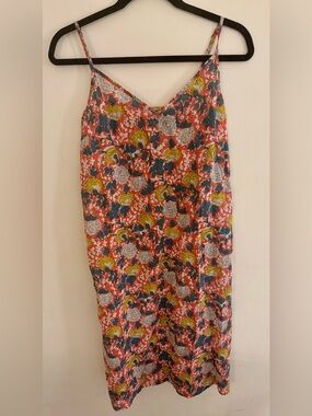 Velvet by Graham & Spencer Floral Slip Midi Dress, Autumn Colors, Small